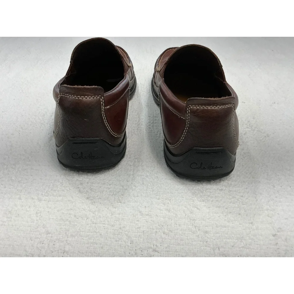 Cole Haan Brown Leather Slip‎ On Loafers Mens 8M Venetian
